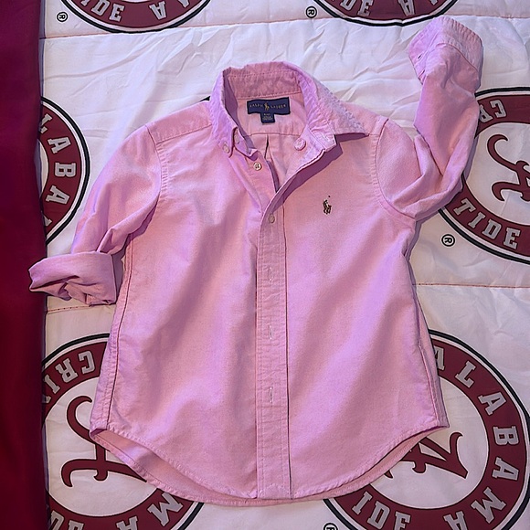 Ralph Lauren Pink button up shirt. Worn once. Perfect Condition. Boy 4T / 4 - Picture 1 of 4
